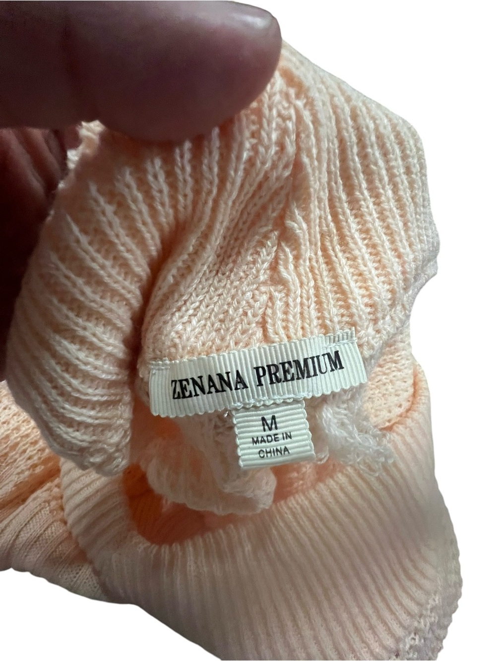 Preppy Whimsical Off The Shoulder Cottage Core Women's Light Peach Sweater Sz M - Picture 16 of 16